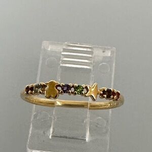 Tous 18k real solid Gold Ring with GEMS Ring